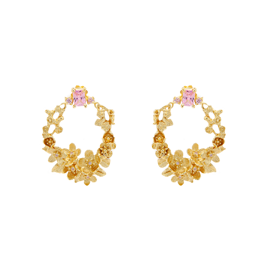 Cherry Blossom Crown Earrings