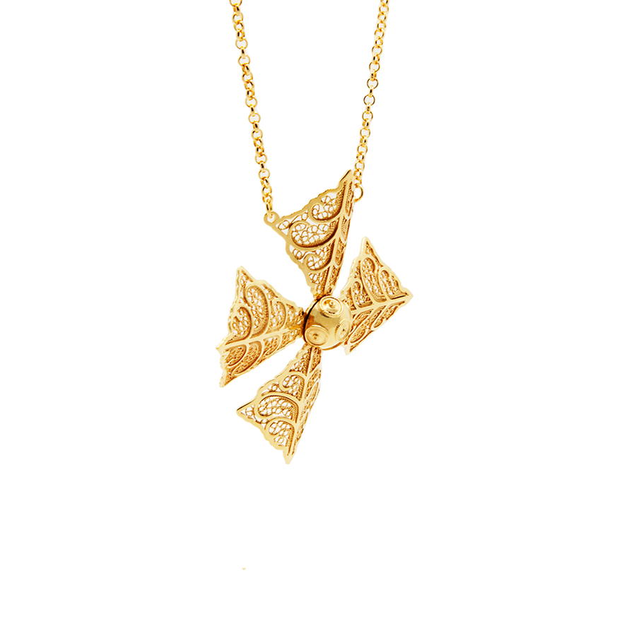 Women's Modern Cross Gold Pendant Necklace - Small