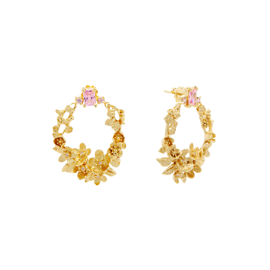  Gold crown earrings by Viana Portugal