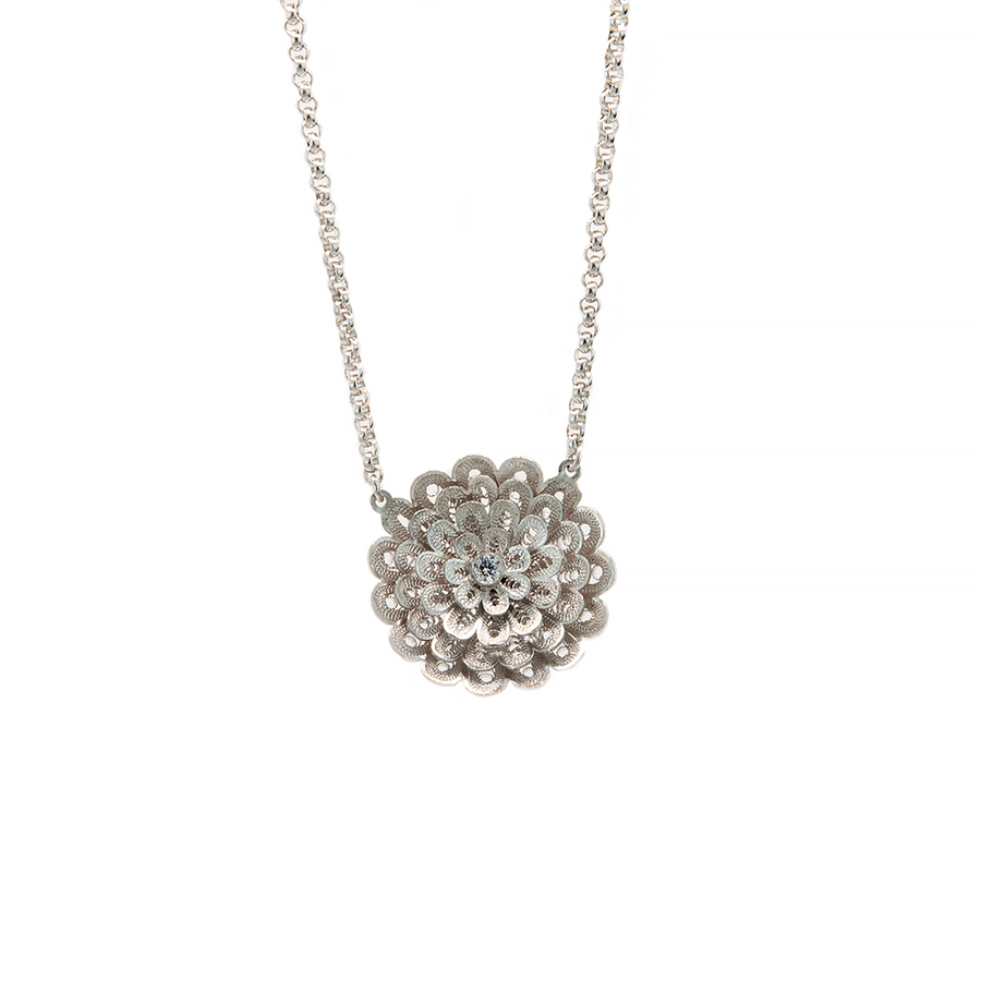 Silver filigree necklace
