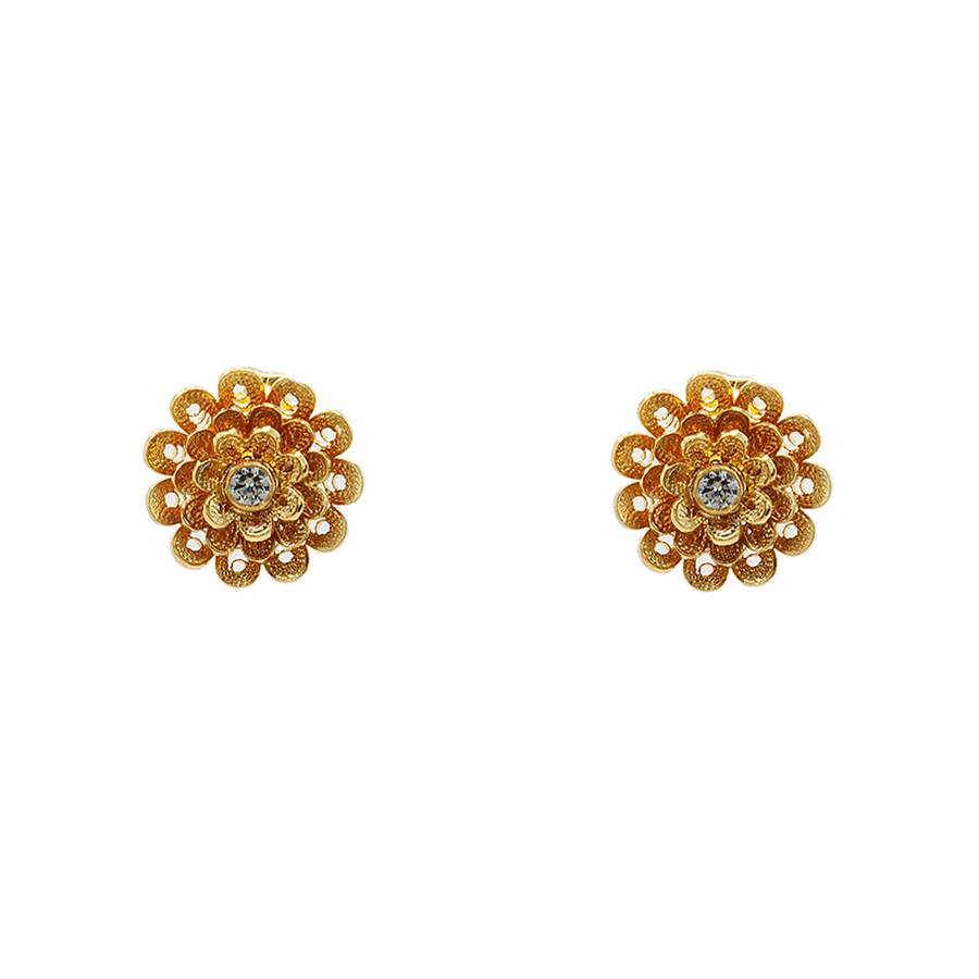 gold plated filigree earrings