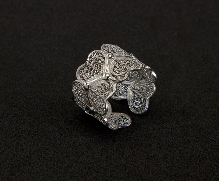 Viana harts ring silver