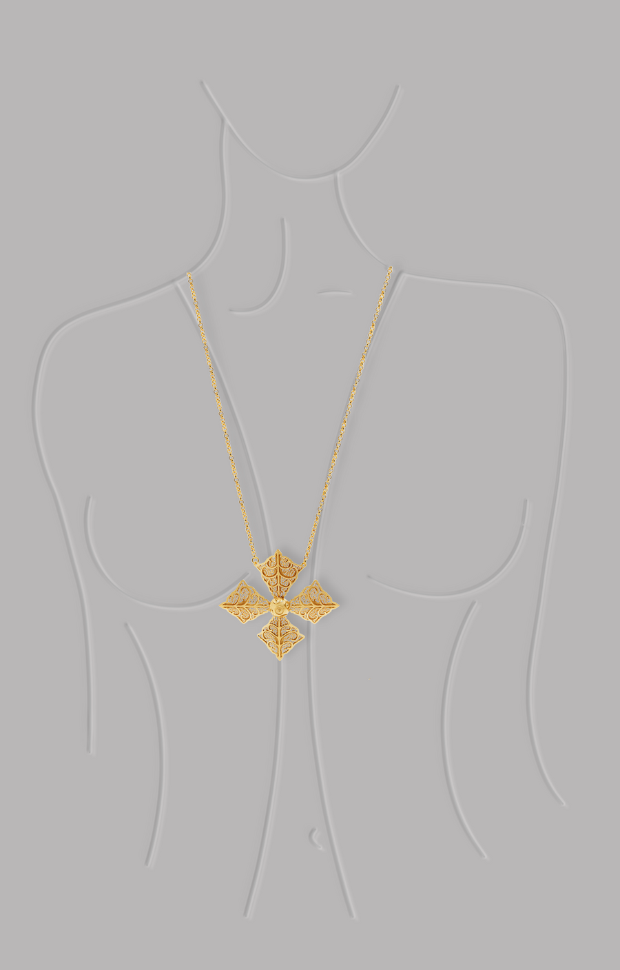 Viana Jewelry Cross Pendant Necklace