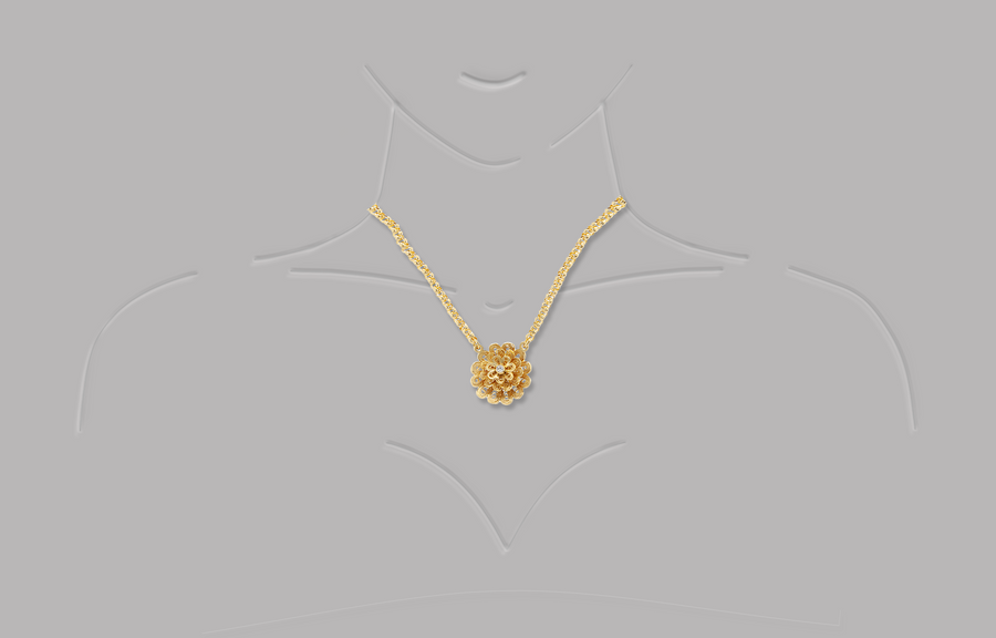 Golden filigree necklace